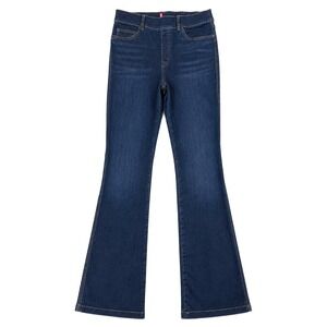 SPANX Flare Jeans Women M Tall Dark Indigo Pull On High Rise Stretch 2032TT